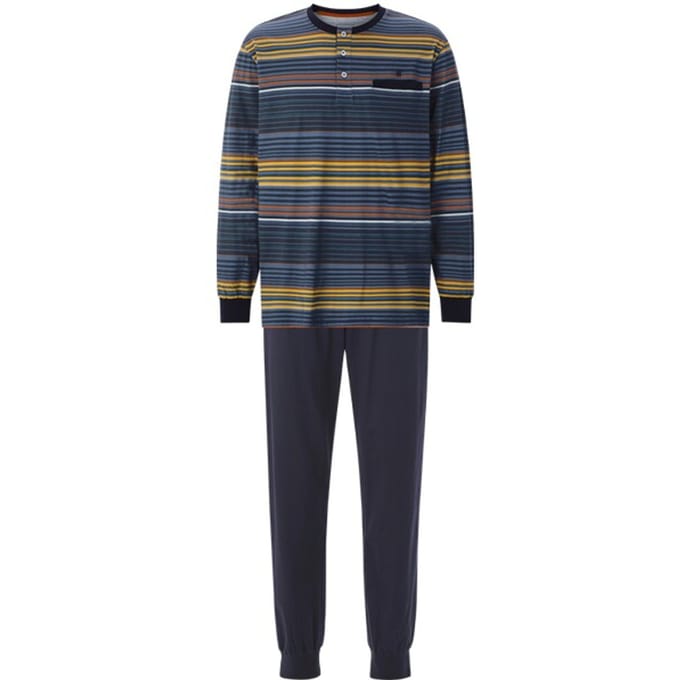 Babista herren Pyjama - 52/54 - blauw - Plus Size