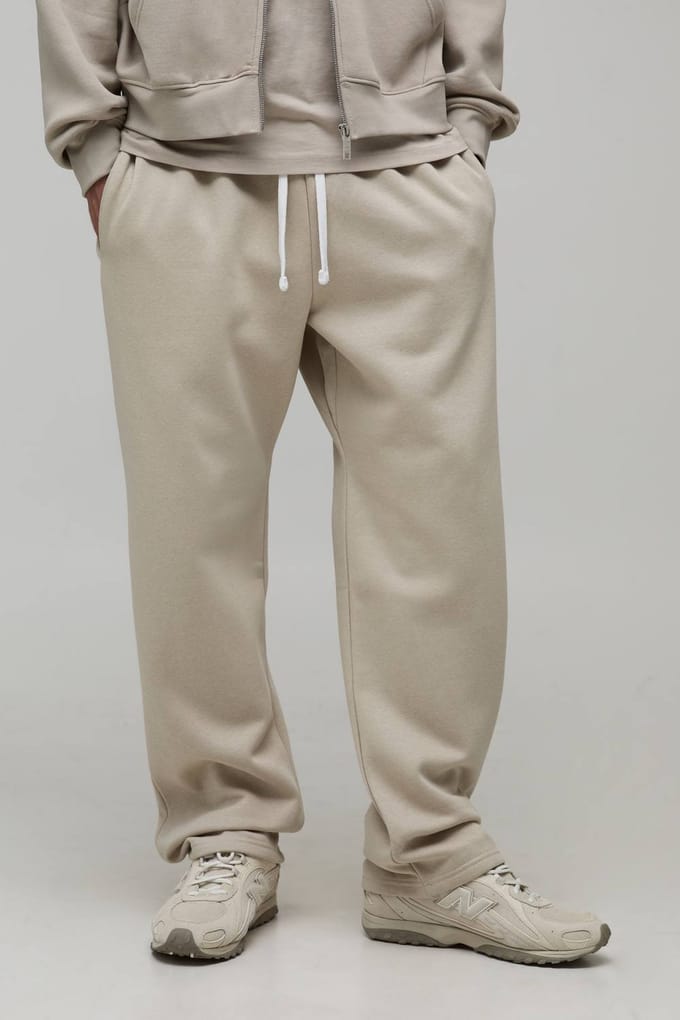 Basic Baggy Drop Crotch Jogger | Stone | Size Medium