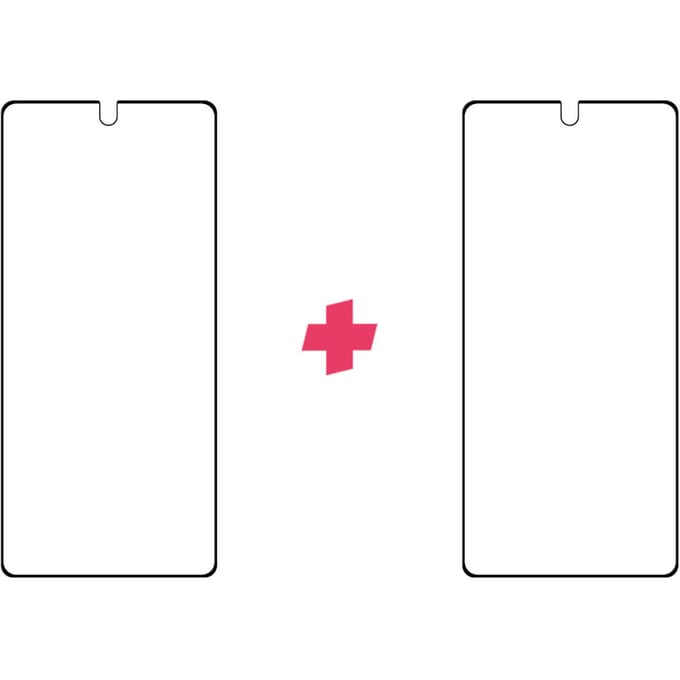 DuoPack: Samsung Galaxy Note20 screenprotector gehard glas Case Friendly