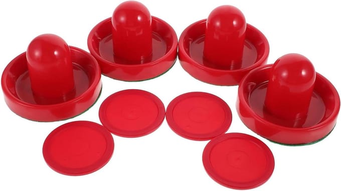 Airhockey Pucks - Spel Accessoires - Tafelspel - Soepele Beweging - Set van 4 - Multi