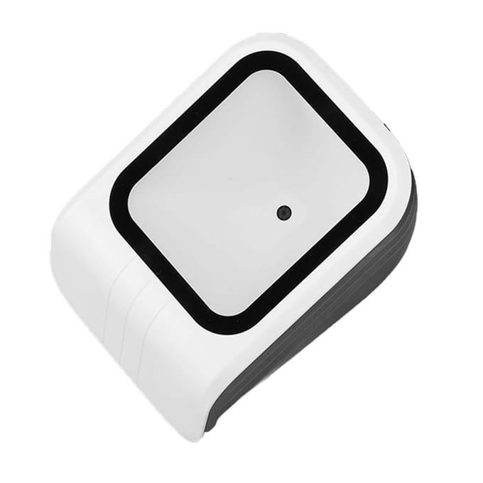 Barcodescanner Automatisch Scannen Spraakaankondigingen USB Bekabeld Desktop Barcodescanner voor Winkelbedrijven white