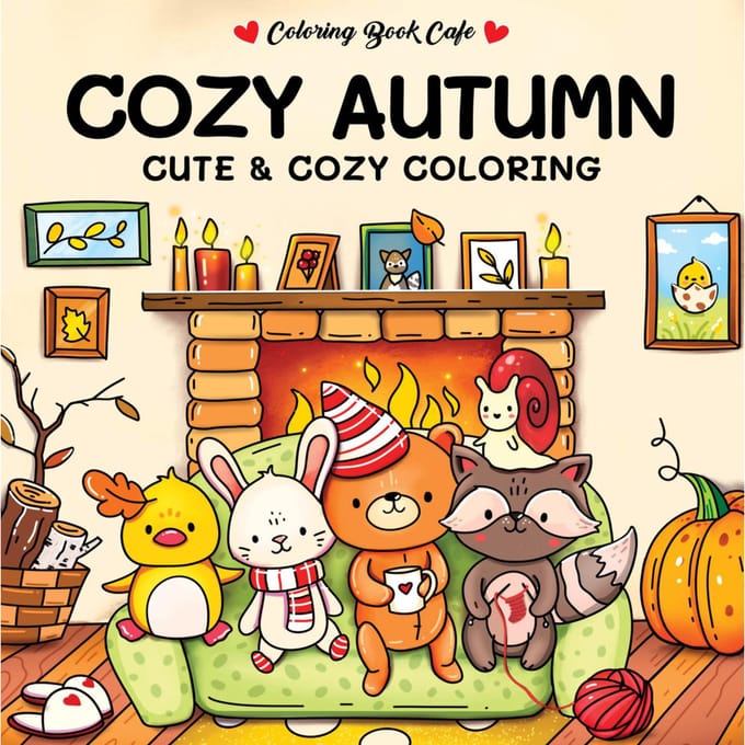 Cozy Autumn - Coloring Book Cafe