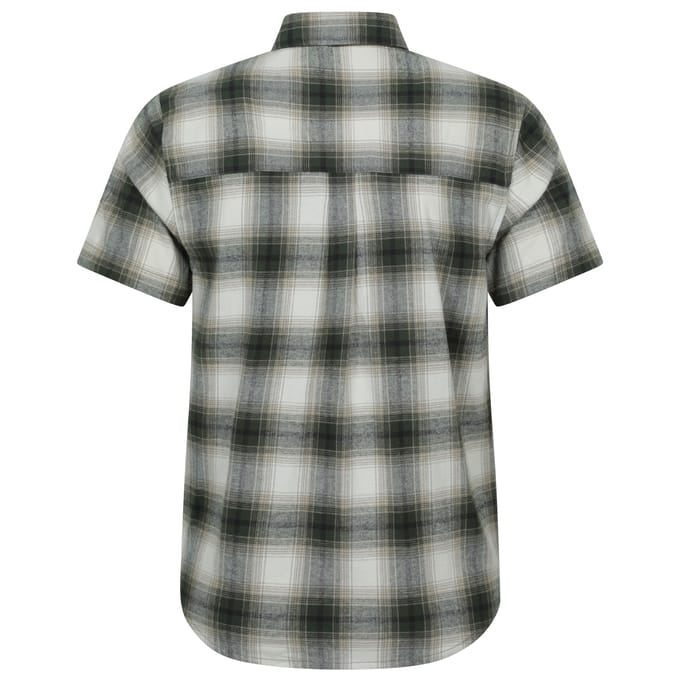 Mountain Warehouse Heren Trace Flanellen Korte Mouwen Shirt (Groen)