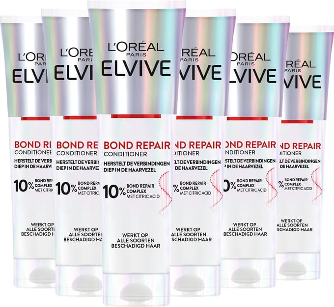 L'Oréal Paris Elvive Bond Repair Conditioner - Beschadigd Haar - 6 x 150ml