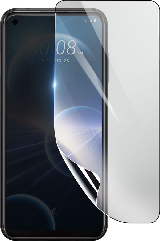 3mk, Geschikt voor HTC Desire 22 Pro, Schokbestendige Hydrogel Screenprotector, Transparant