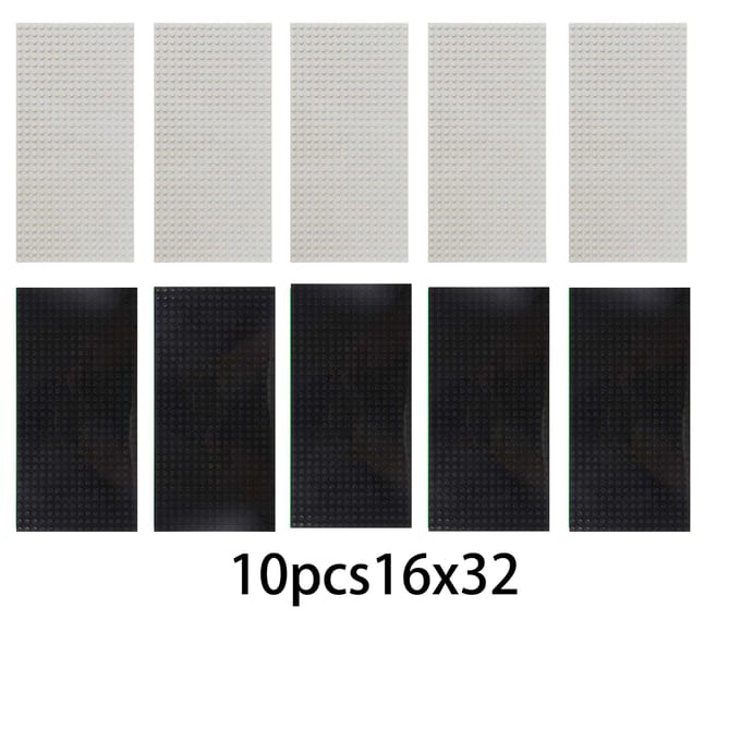 10 stuks 16x32 DOE-HET-ZELF Plastic Bouwplaat Stadsschaal Bouwstenen Constructieblokken Actiefiguren Technisch Speelgoed 2 10pcs16x32