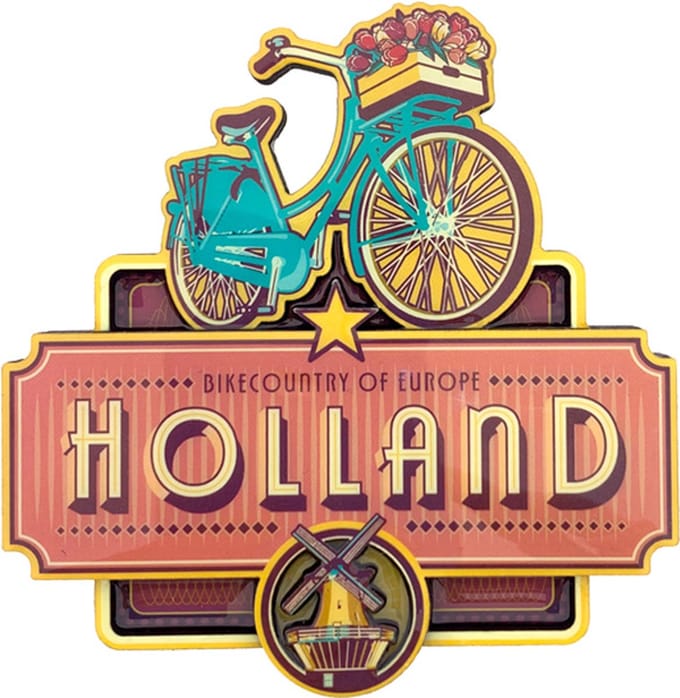Magneet MDF Holland red card