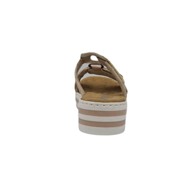 Rieker -Dames - roze-goud metallic - slippers & muiltjes - maat 40