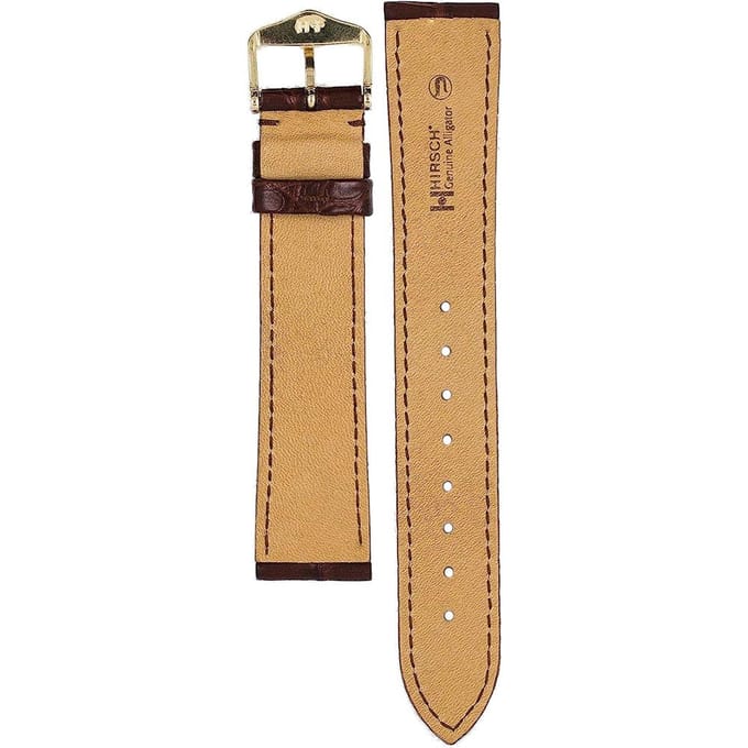 Hirsch 10200719-1-18 Genuine Alligator Horlogeband