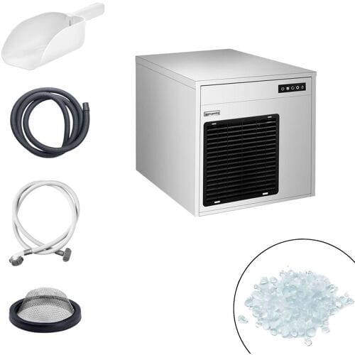 GGM Gastro Flockeneisbereiter - 220 kg/ 24 h Zilver / Zwart