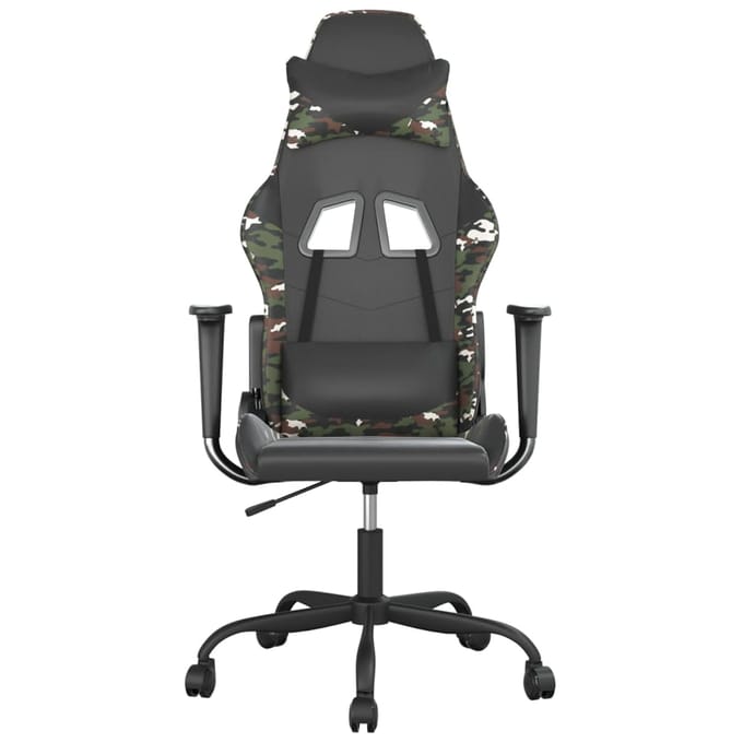vidaXL - Gamestoel - kunstleer - zwart - en - camouflage