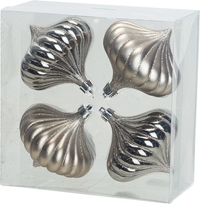 Cosy @ Home Tol Set4 Zilver D10cm Kunststof