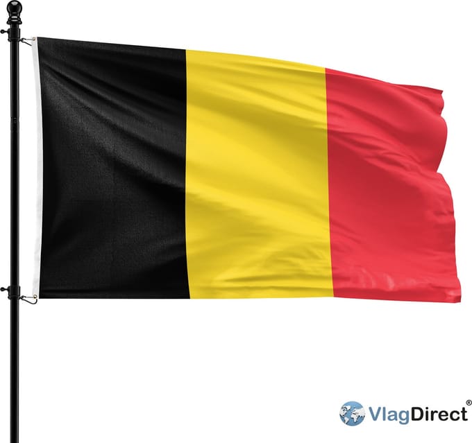VlagDirect - Belgische vlag - België vlag - 90 x 150 cm.