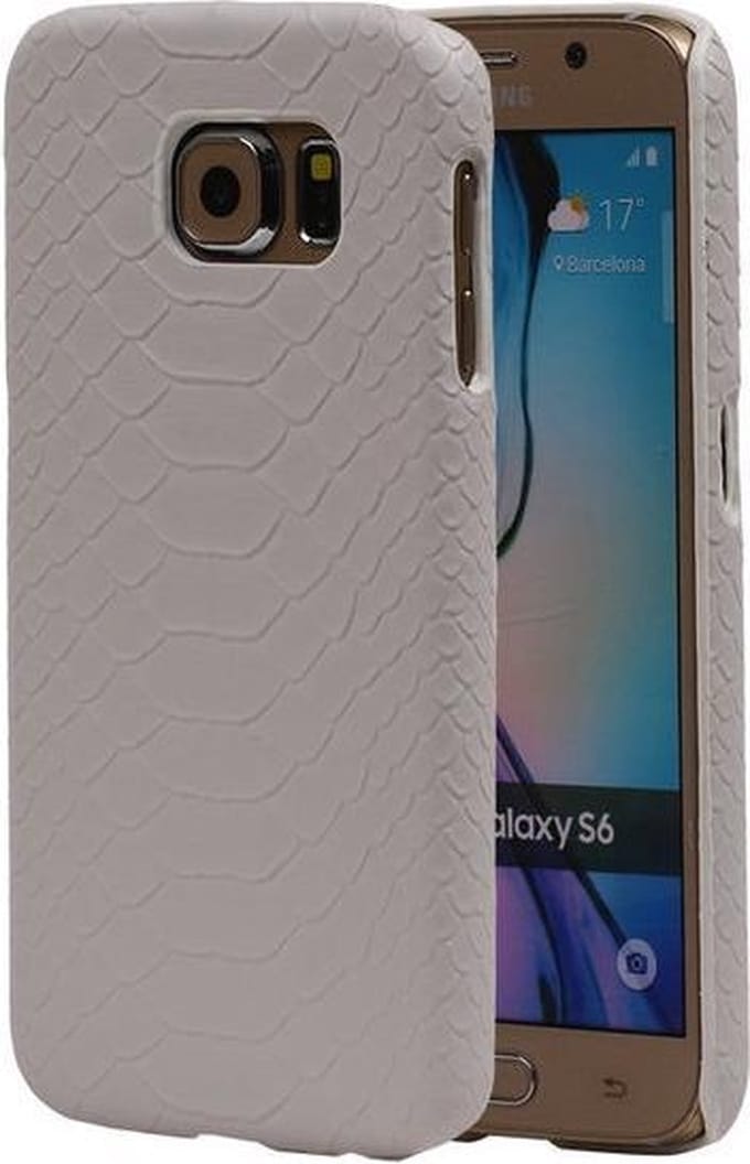 Wit Slang Hardcase Backcover Samsung Galaxy S6 Hoesje