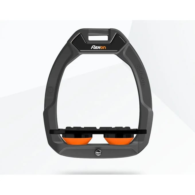 Veiligheidsstijgbeugels Plat Grip Antraciet/Zwart/Oranje Flex-On Safe-On