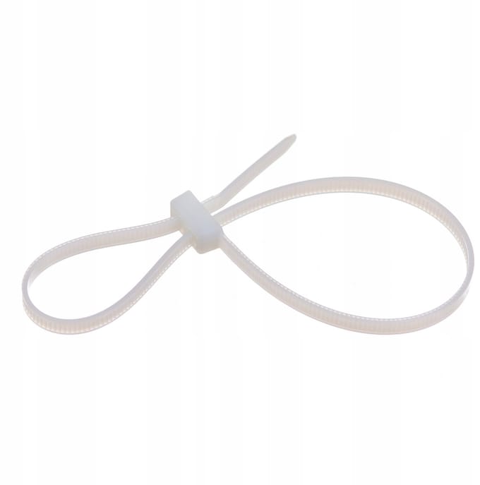 Dubbele Lus kabelbinders 300x4,8mm Wit - 100 stuks