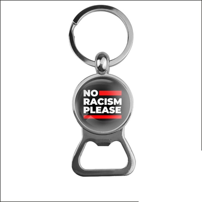 Bieropener Glas - No Racism Please
