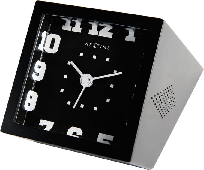 NeXtime Square - Tafelklok - Kunststof - Zwart