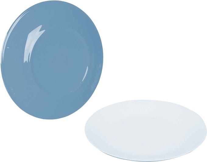 Bo-Camp - Dinerbord - Two-Tone - Melamine - 4 Stuks - Blauw