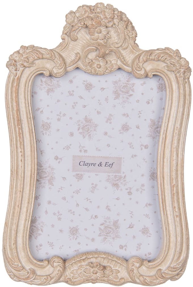 Clayre & Eef Fotolijst 10x15 cm Beige Kunststof
