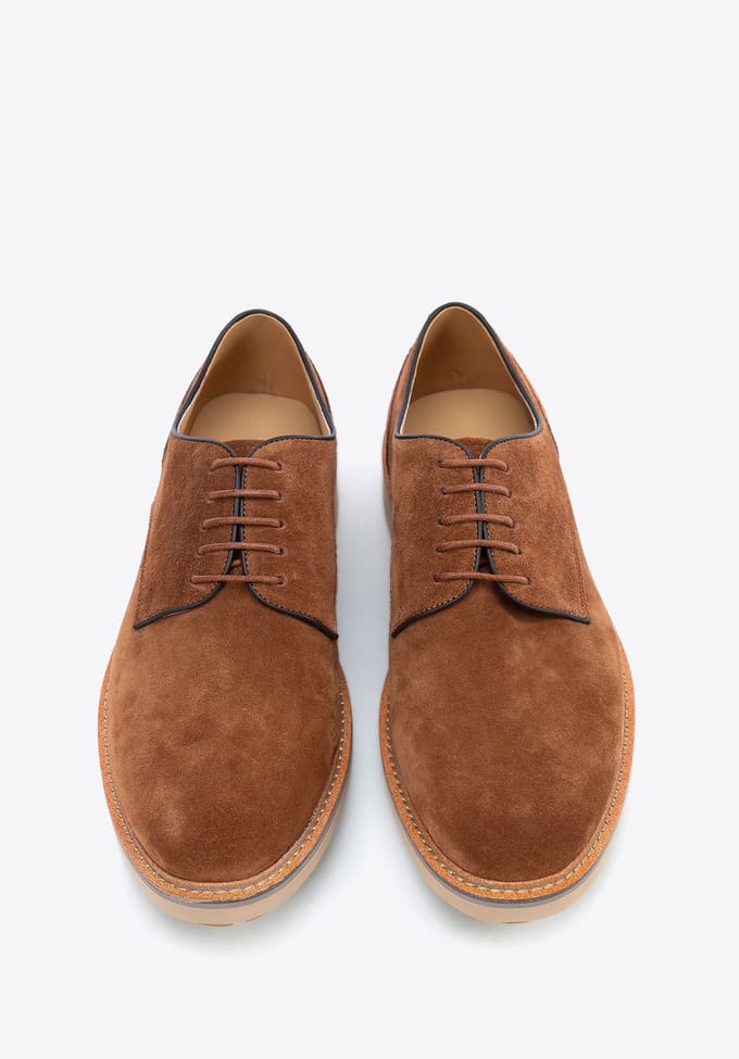 Wittchen Heren Bruine Suède Leren Derby Schoenen