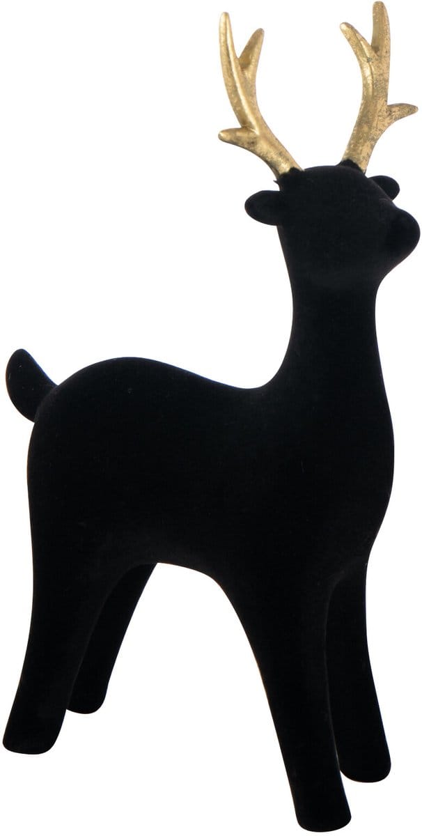 J-Line figuur Rendier - polyresin - zwart - small
