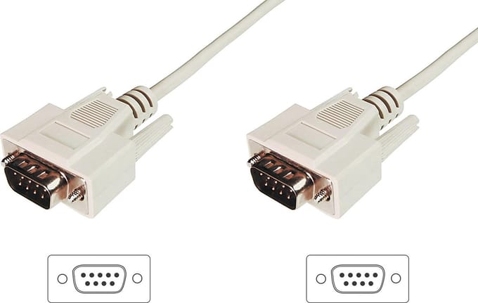 Digitus Aansluitkabel Serieel [1x D-sub stekker 9-polig - 1x D-sub stekker 9-polig] 3.00 m Beige