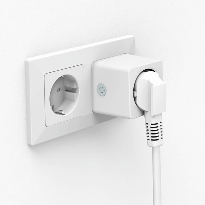 Hama Wi-Fi Stopcontact Mini SmartPlug - 16A - 3680W - Meten van Energieverbruik - WLAN Smart Stopcontact - Hama Smart Solution App en Spraakbesturing - Compatibel met Apple Home, Alexa, Google Assistent - Wit