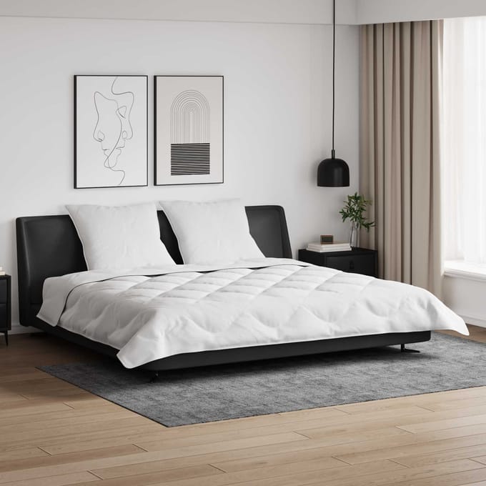 vidaXL - Winter - Duvet - met - kussen - 3 - st - Wit - Microvezel