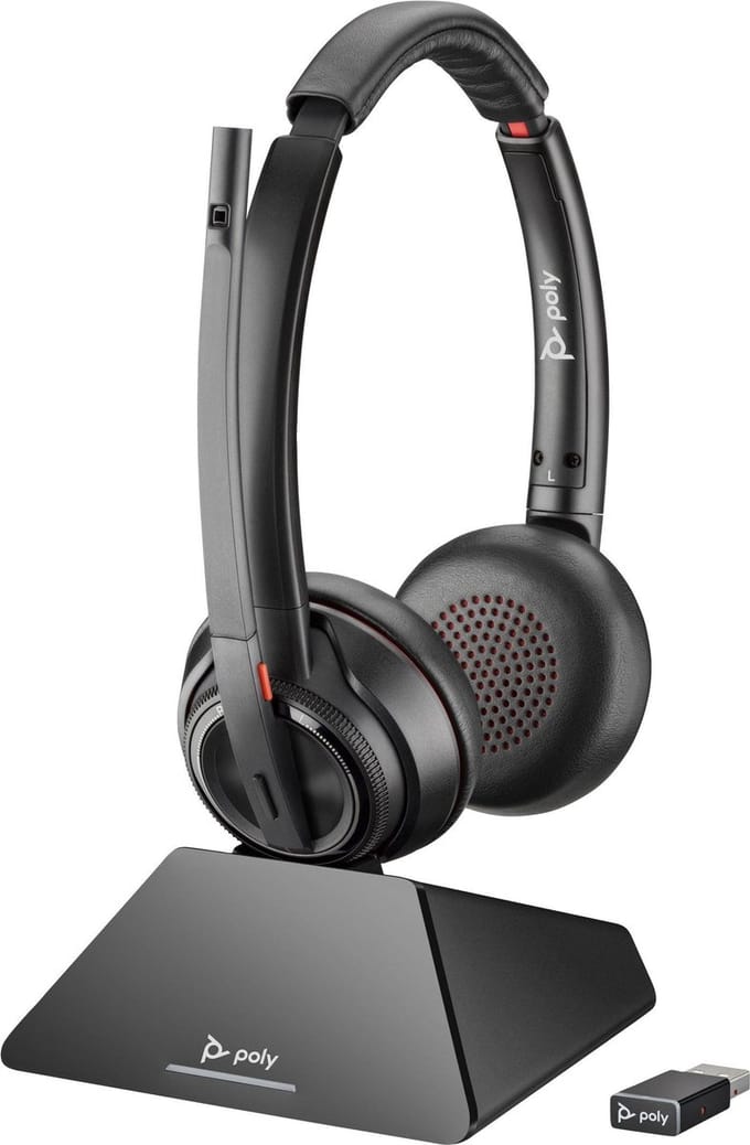 HP Poly Savi 8220 UC Microsoft Teams Certified DECT 1880-1900 MHz USB-A Headset
