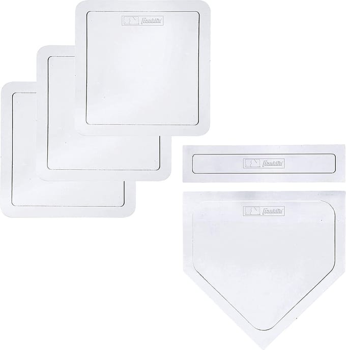 Franklin 5-delige honkbal platenset - weersbestendig - wit