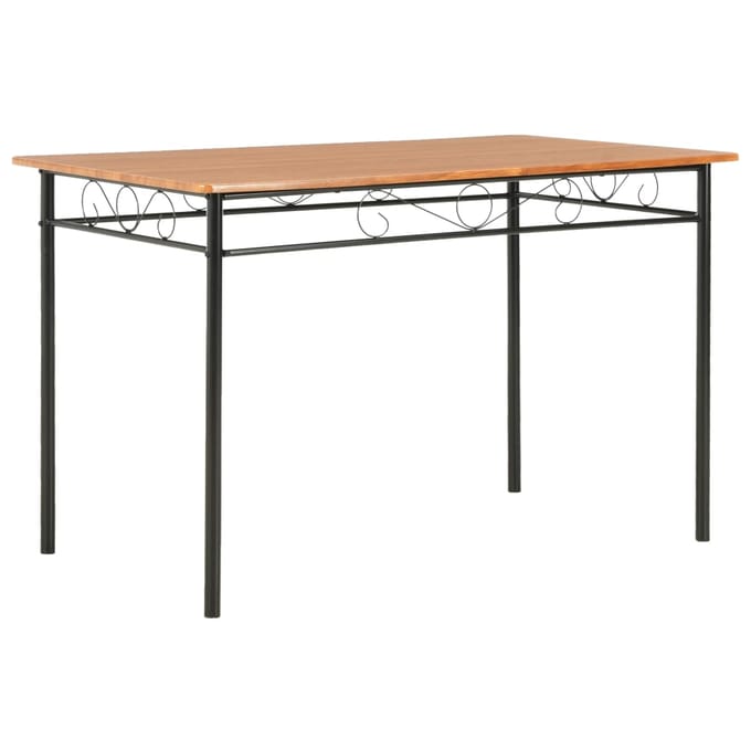 vidaXL - Eettafel - 120x70x75 - cm - MDF - bruin
