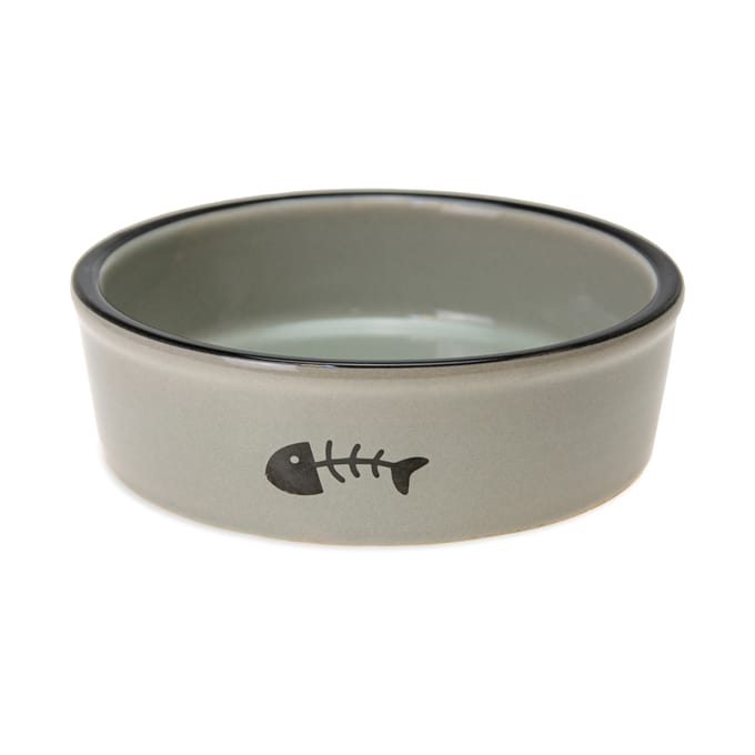 Karlie keramische kattenbak, grijs 200ml Ø12cm
