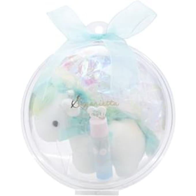 SHOBIDO - Unicorn Lip Balm with Mint Blue Plush Keychain 1 set
