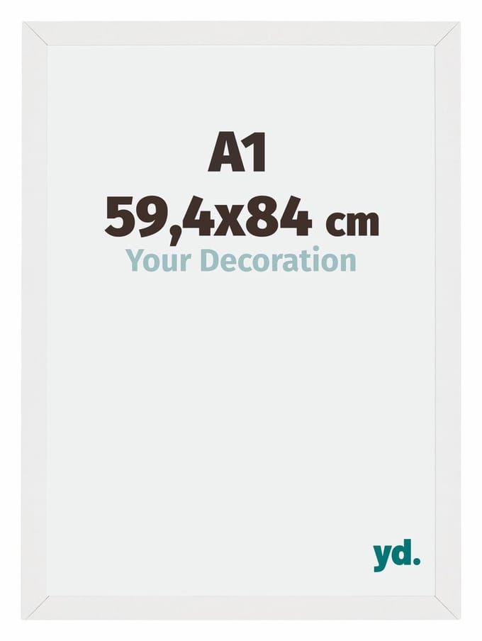 Your Decoration - Fotolijst A1 59,4x84 cm - MDF - Wit Hoogglans - Mura