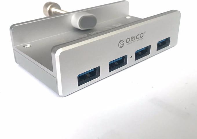 Orico Usb-Hub Mh4Pu-P-Sv-Bp Met 4 Usb-A-Poorten (5 Gbps) Voor Actieve Pc En Desktop.