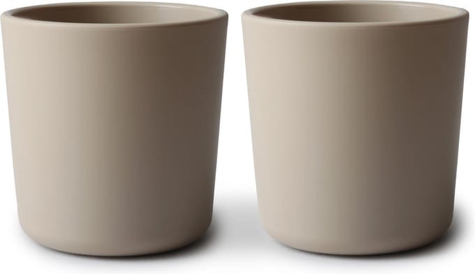 Siliconen drinkbeker - Mushie - BPA vrij - Vanilla- set 2