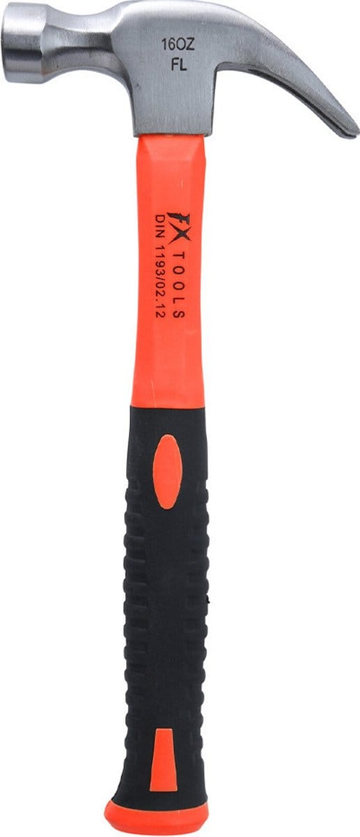FX Tools Klauwhamer - staal/rubber - oranje - 665 gram