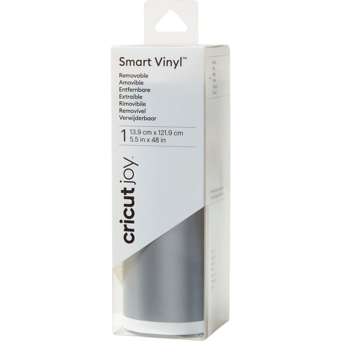 Cricut Joy zelfklevende vinyl folie - mat "Smart Vinyl - Removable", 13,9 x 121,9 cm - Silver