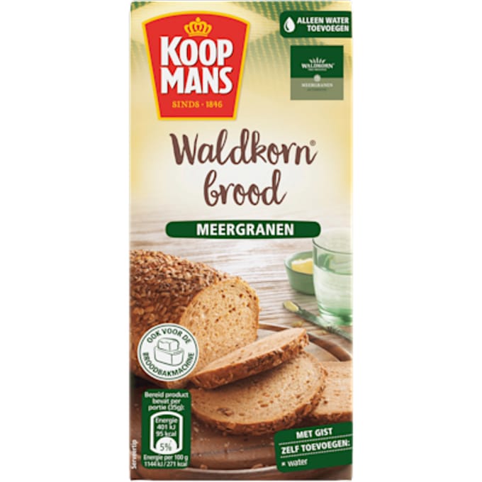 Broodmix waldkorn meergranen brood