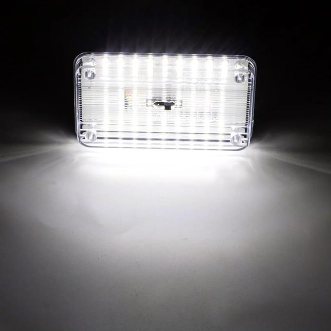 1 pièces voiture liseuse blanc rectangulaire voiture Doom lumière toit plafonnier ampoule 36 Led Auto intérieur lumière 1pc white