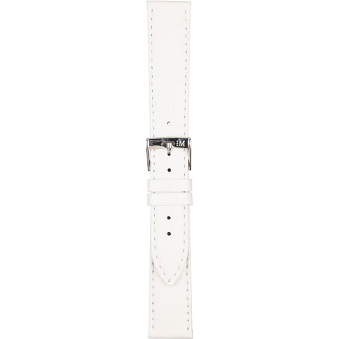 Morellato PMX017BOLLE IG Horlogebandje - Leer - Wit - 18 mm