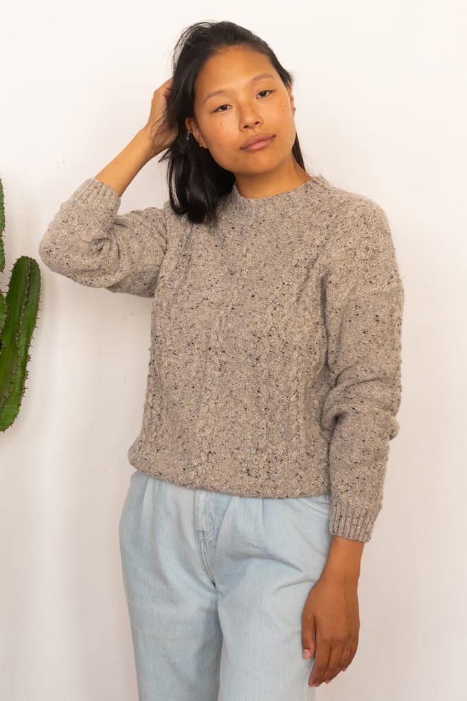 TWOTHIRDS Lew_puzz Knit Stone Grey Maat: M | Sweaters Outlet | Dames | Grijs