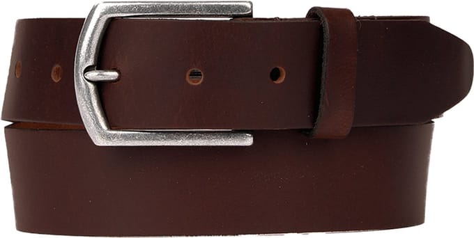 Petrol Industries Riem Heren - Broekriem - Verstelbaar - Leer - Bruin - 85 cm - S