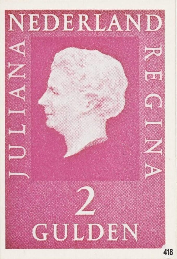 Briefkaart met afbeelding Juliana Regina postzegel