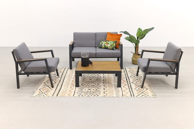 Monto stoel-bank loungeset - 4-delig - Compacte loungeset