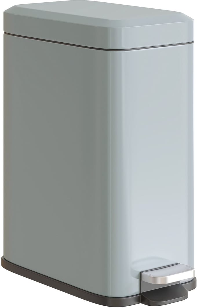 HOMCOM-Mülleimer-Eisen-29,2L x 14B x 32H cm-Grau