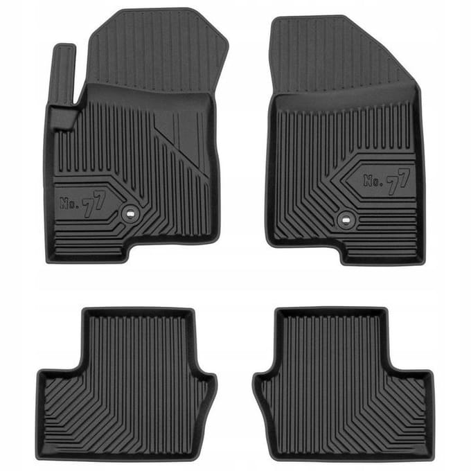 Frogum - No.77 - Automatten 3D - Geschikt voor DODGE Caliber (2006-2011) - 4-delig - TPE Rubber - Zwart