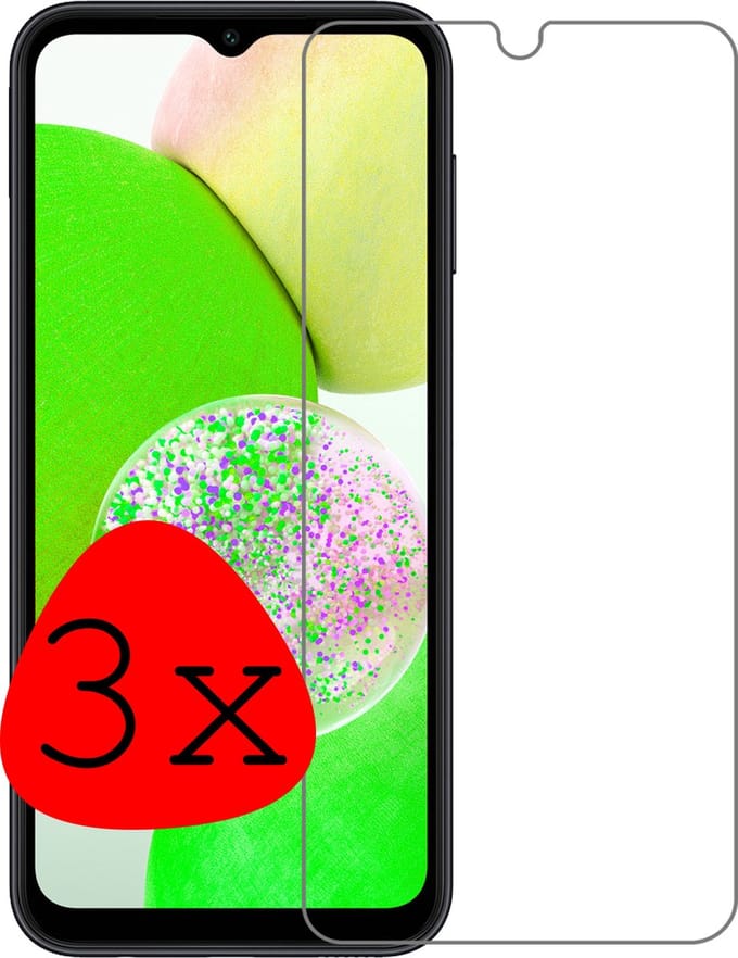 Screenprotector - 3 Stuks Geschikt voor Samsung Galaxy A14 - Extra Sterk - Beschermglas - Gehard Glas - Tempered Glass - Screen Protector