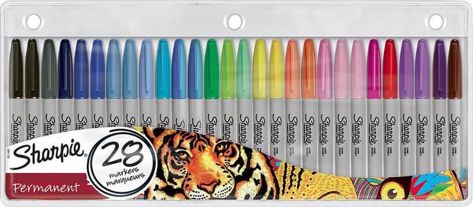 Sharpie Permanentmarkers | Fijne punt | Diverse kleuren | 28 stuks